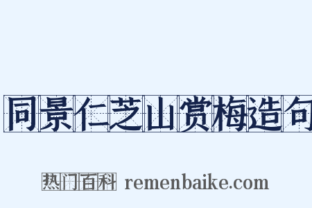 同景仁芝山赏梅造句是什么意思的图片